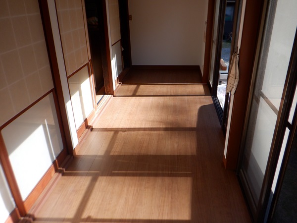 母屋フローリング張り替え工事
