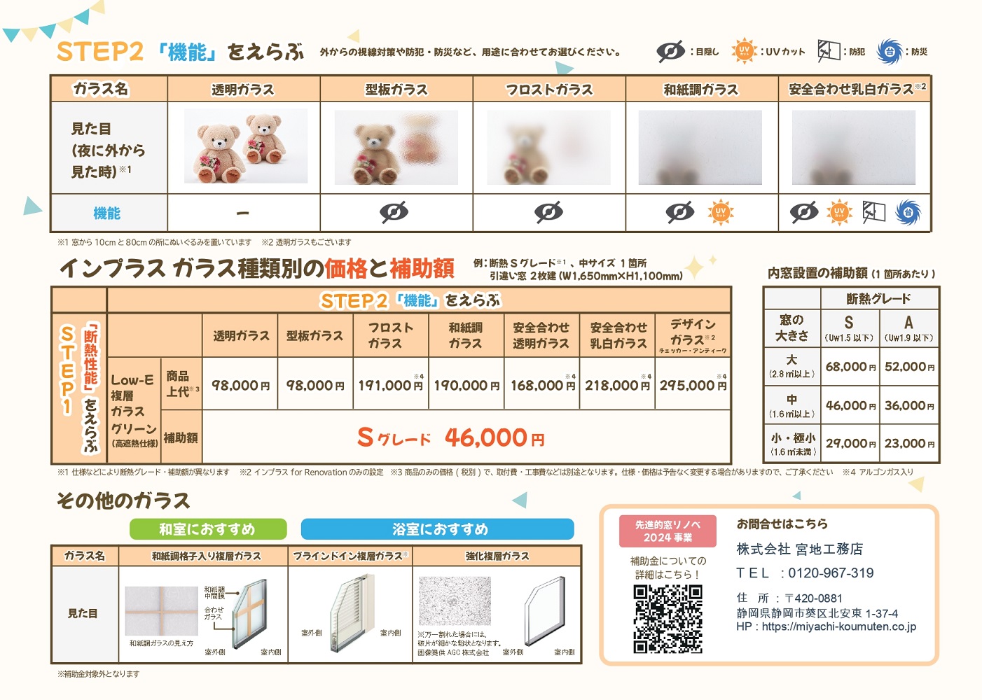 インプラスガラス チラシ裏面