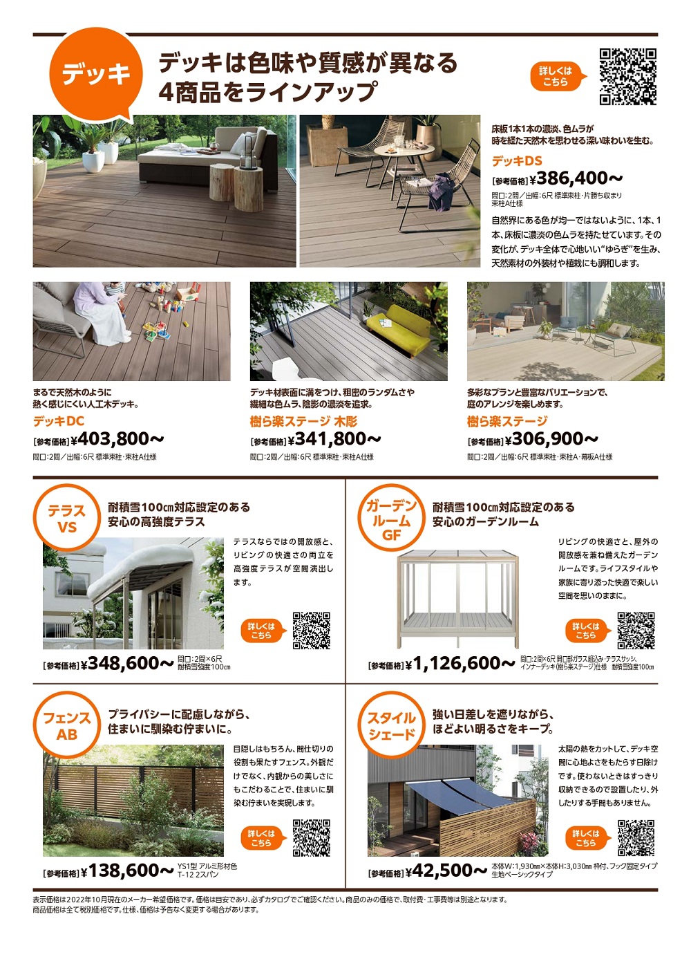 デッキセット積雪エリア 裏面