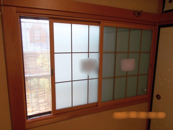 インプラス和紙調ガラス施工後写真