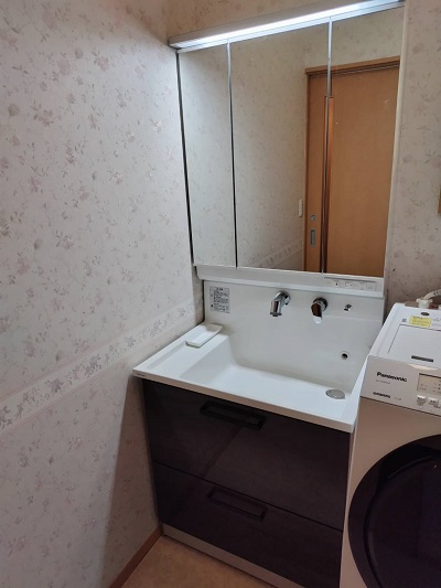 洗面化粧台 施工完了写真